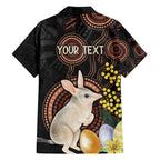 Australia Easter Indigenous Personalized Family Matching Off Shoulder Short Dress and Hawaiian Shirt Cute Easter Bilby