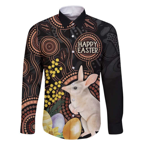 Australia Easter Indigenous Personalized Family Matching Off Shoulder Short Dress and Hawaiian Shirt Cute Easter Bilby