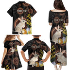 Australia Easter Indigenous Personalized Family Matching Puletasi and Hawaiian Shirt Cute Easter Bilby