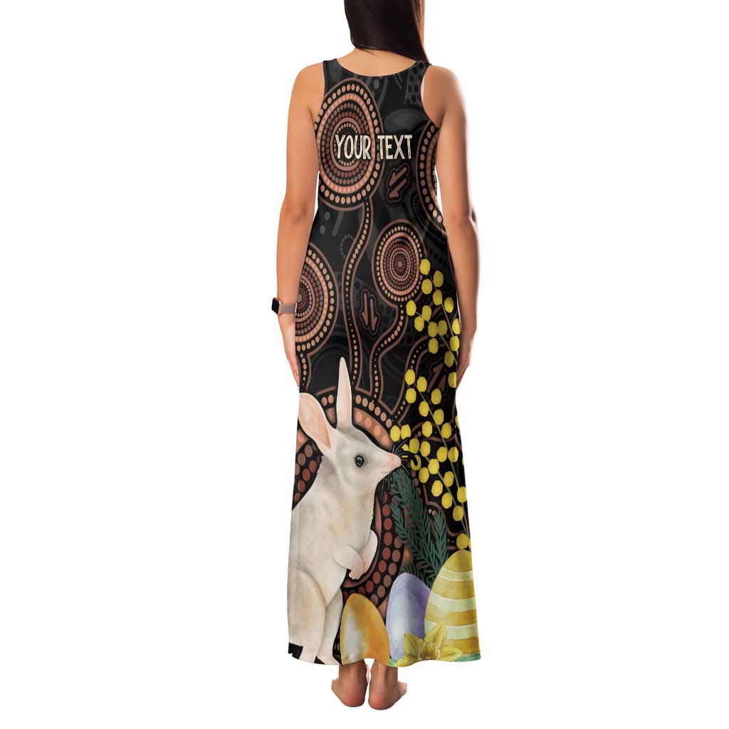 Australia Easter Indigenous Personalized Family Matching Tank Maxi Dress and Hawaiian Shirt Cute Easter Bilby