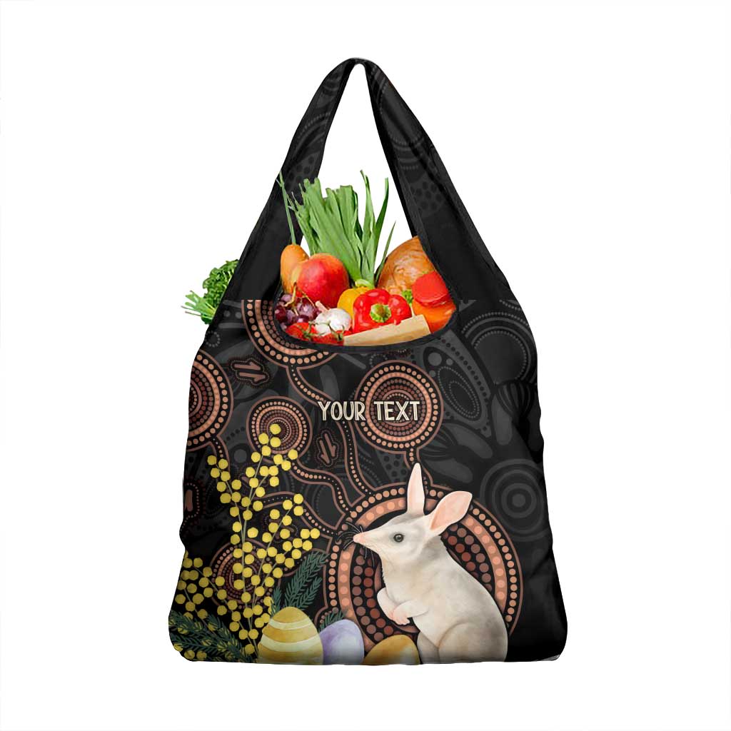 Australia Easter Indigenous Personalized Grocery Bag Cute Easter Bilby