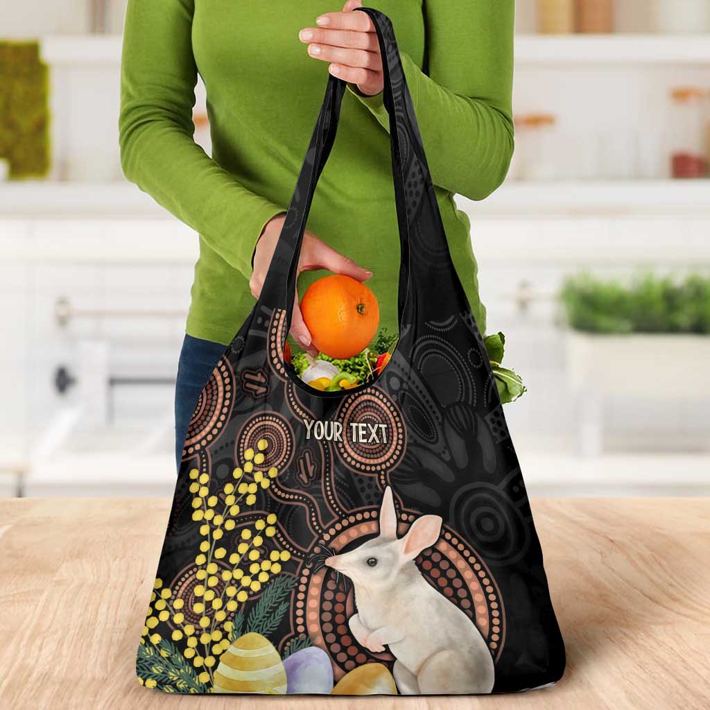 Australia Easter Indigenous Personalized Grocery Bag Cute Easter Bilby