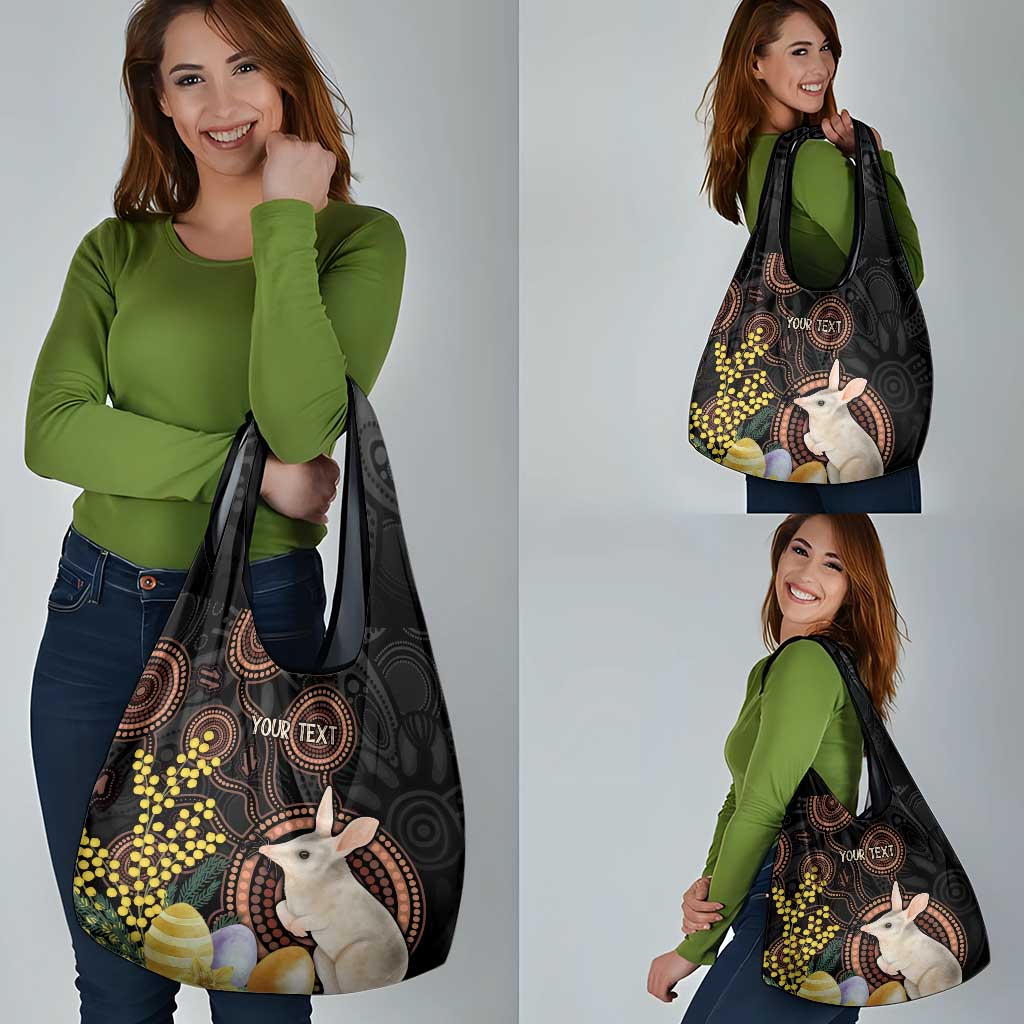 Australia Easter Indigenous Personalized Grocery Bag Cute Easter Bilby