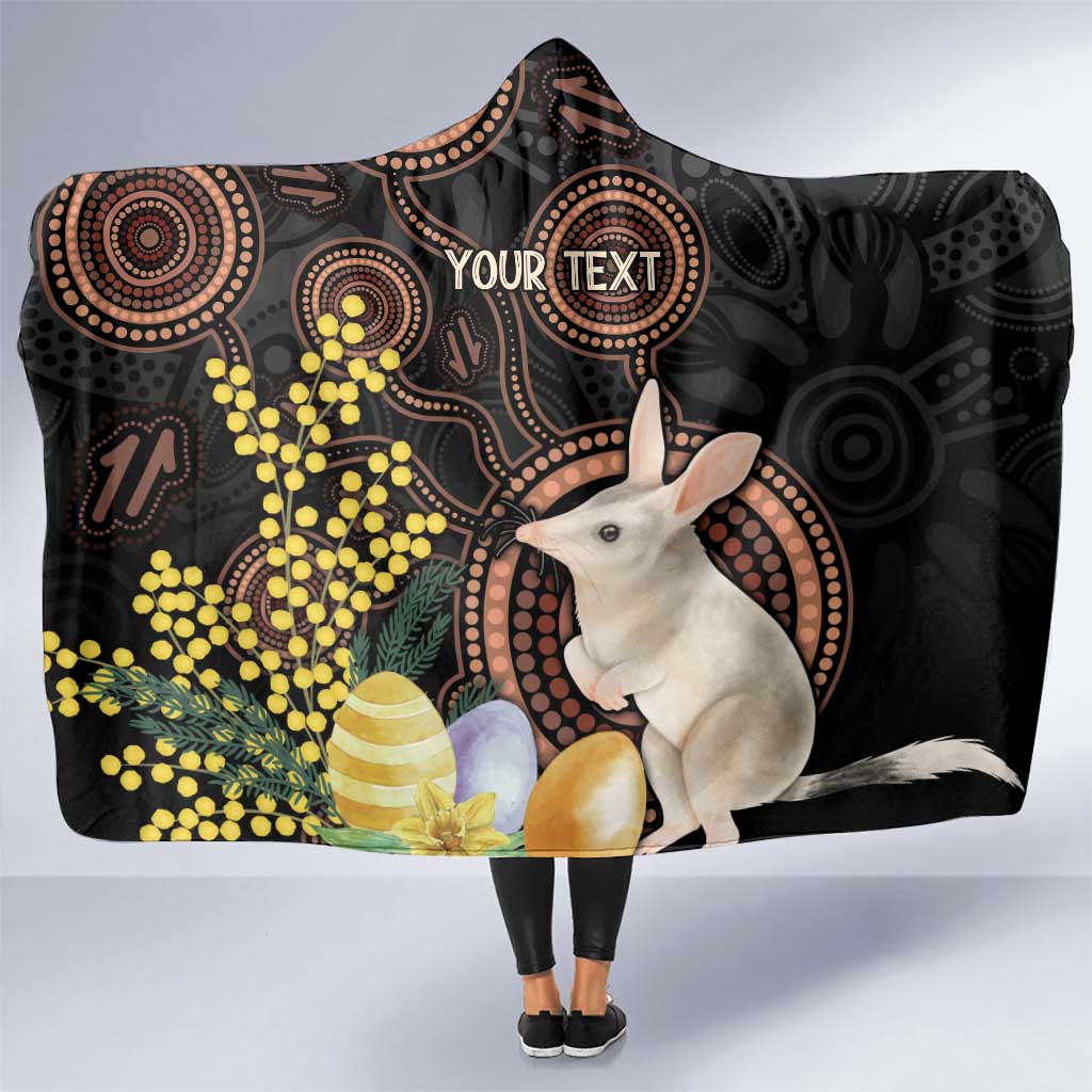 Australia Easter Indigenous Personalized Hooded Blanket Cute Easter Bilby