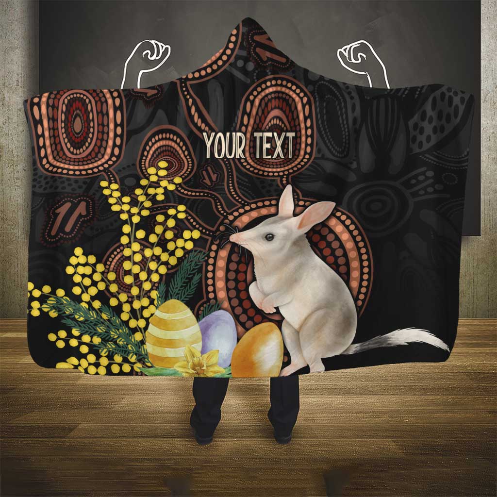 Australia Easter Indigenous Personalized Hooded Blanket Cute Easter Bilby