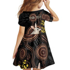 Australia Easter Indigenous Personalized Kid Short Sleeve Dress Cute Easter Bilby