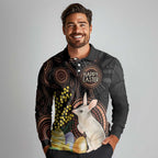 Australia Easter Indigenous Personalized Long Sleeve Polo Shirt Cute Easter Bilby