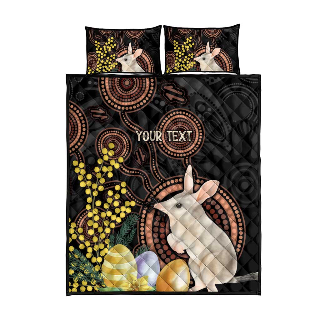 Australia Easter Indigenous Personalized Quilt Bed Set Cute Easter Bilby