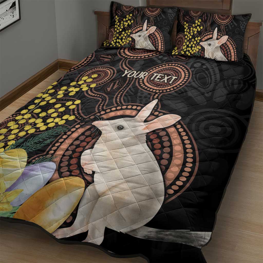 Australia Easter Indigenous Personalized Quilt Bed Set Cute Easter Bilby