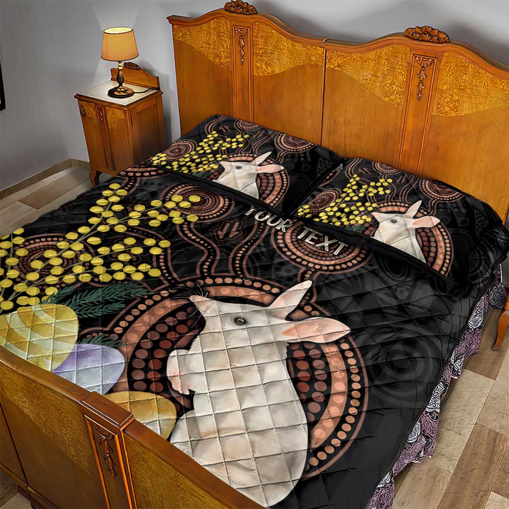 Australia Easter Indigenous Personalized Quilt Bed Set Cute Easter Bilby