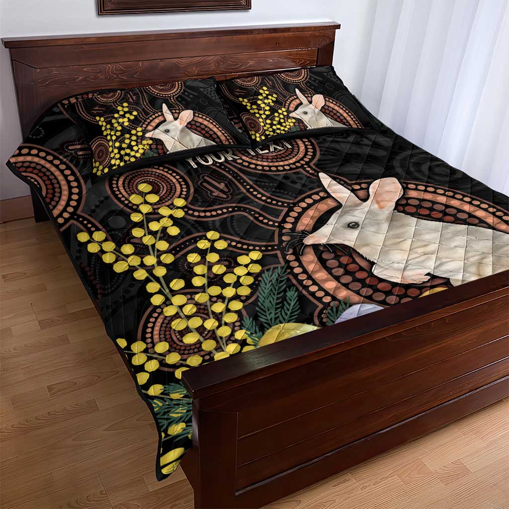 Australia Easter Indigenous Personalized Quilt Bed Set Cute Easter Bilby