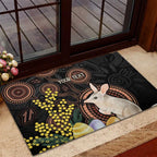 Australia Easter Indigenous Personalized Rubber Doormat Cute Easter Bilby
