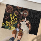 Australia Easter Indigenous Personalized Rubber Doormat Cute Easter Bilby