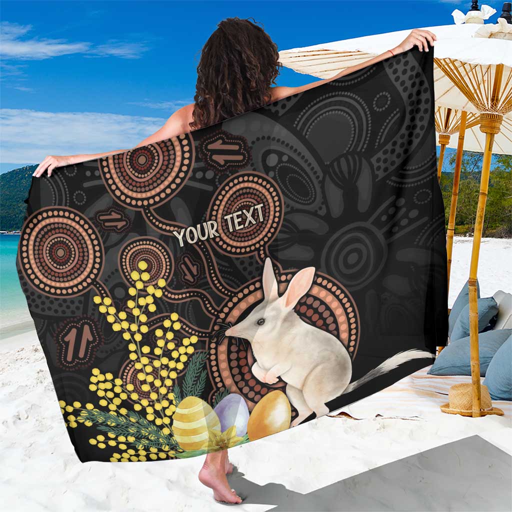 Australia Easter Indigenous Personalized Sarong Cute Easter Bilby