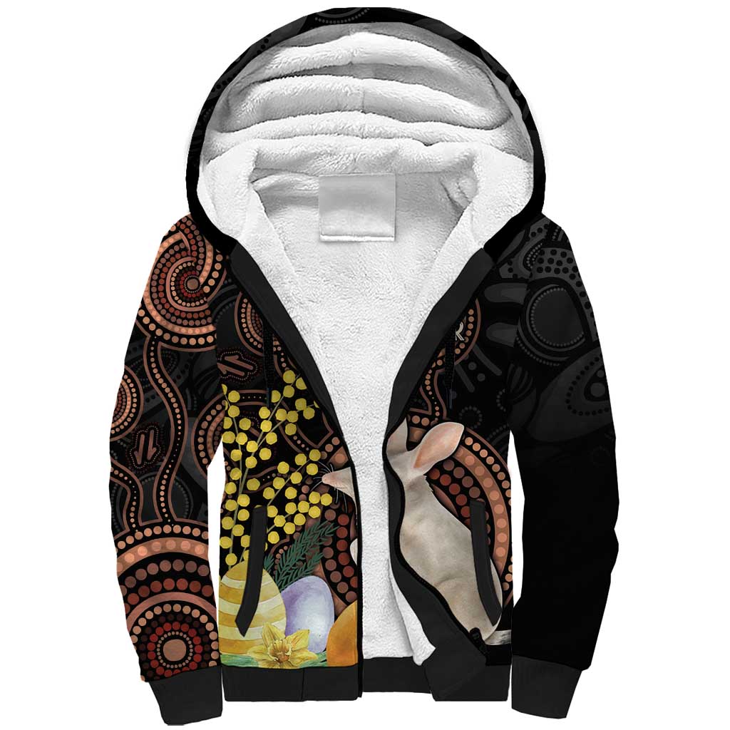 Australia Easter Indigenous Personalized Sherpa Hoodie Cute Easter Bilby