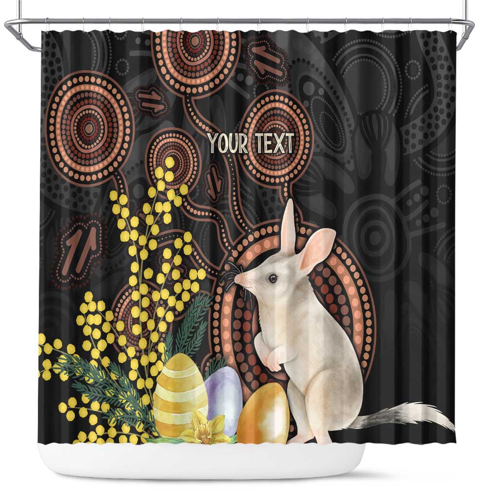 Australia Easter Indigenous Personalized Shower Curtain Cute Easter Bilby