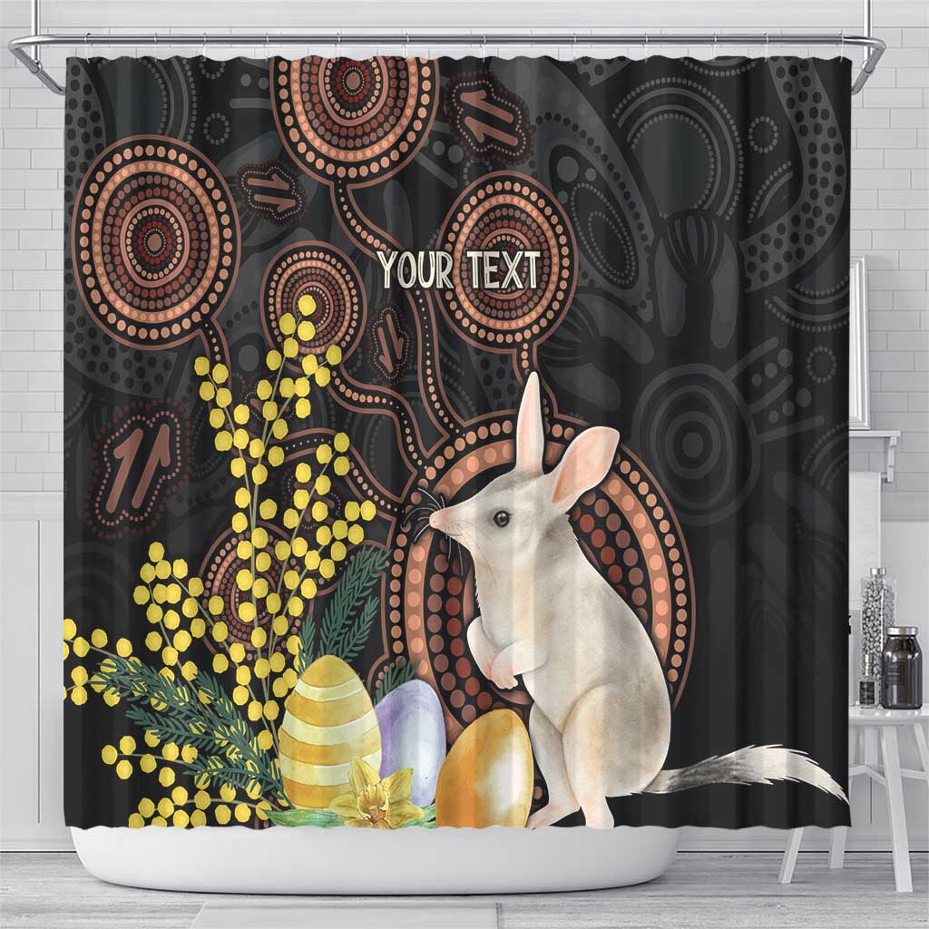 Australia Easter Indigenous Personalized Shower Curtain Cute Easter Bilby
