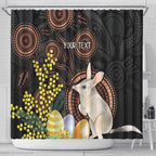Australia Easter Indigenous Personalized Shower Curtain Cute Easter Bilby