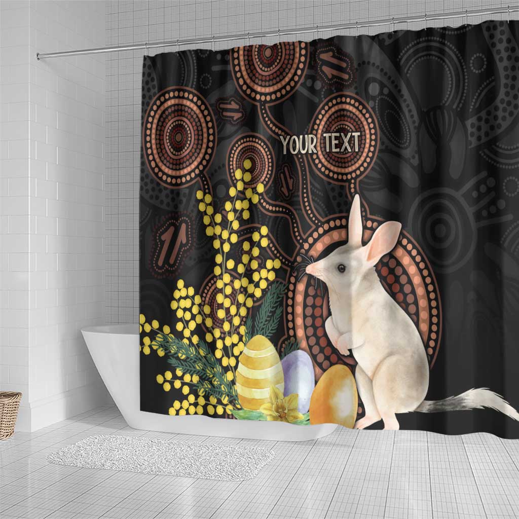Australia Easter Indigenous Personalized Shower Curtain Cute Easter Bilby
