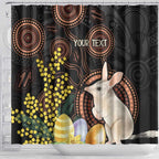 Australia Easter Indigenous Personalized Shower Curtain Cute Easter Bilby