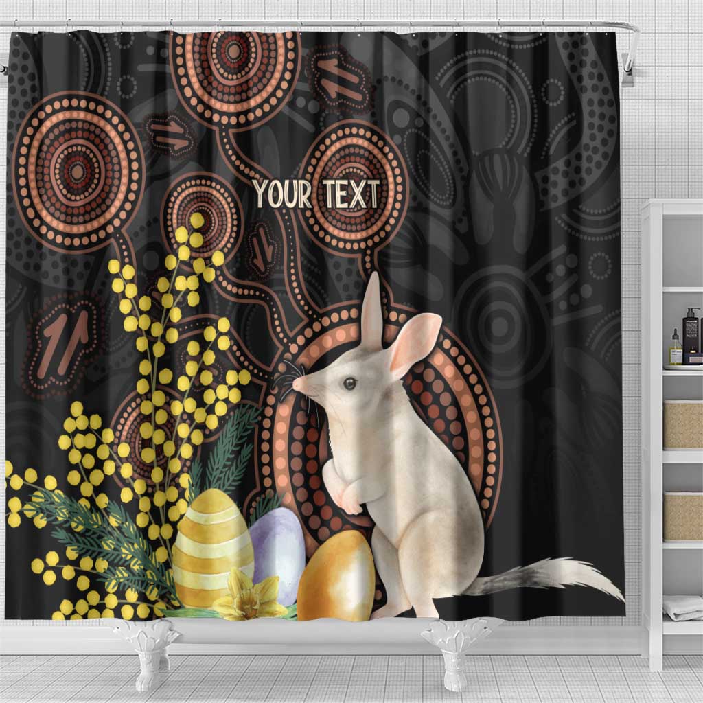 Australia Easter Indigenous Personalized Shower Curtain Cute Easter Bilby