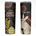 Australia Easter Indigenous Personalized Skinny Tumbler Cute Easter Bilby