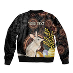 Australia Easter Indigenous Personalized Sleeve Zip Bomber Jacket Cute Easter Bilby