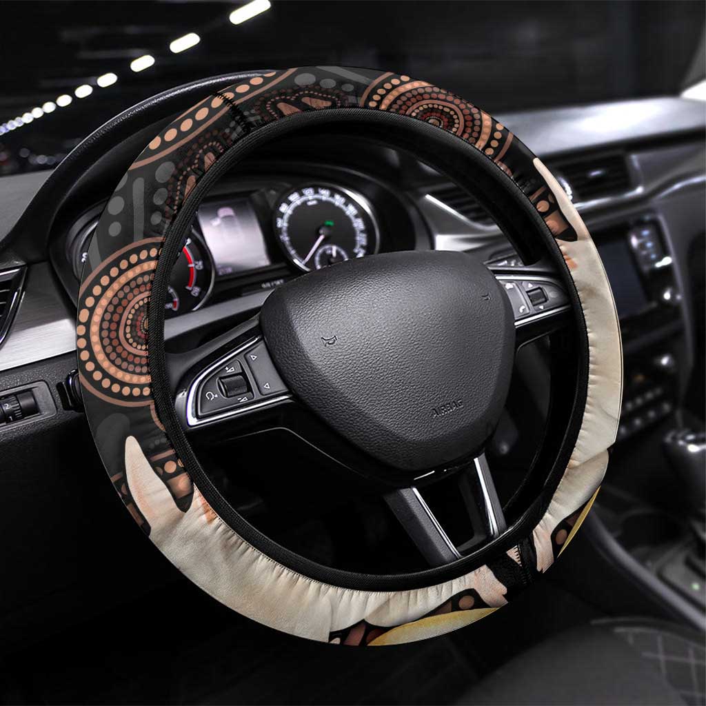 Australia Easter Indigenous Steering Wheel Cover Cute Easter Bilby