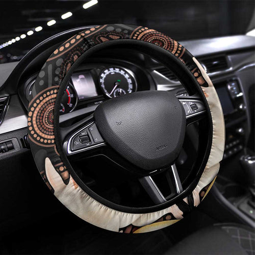 Australia Easter Indigenous Steering Wheel Cover Cute Easter Bilby