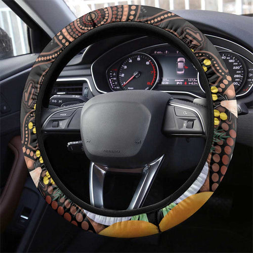 Australia Easter Indigenous Steering Wheel Cover Cute Easter Bilby