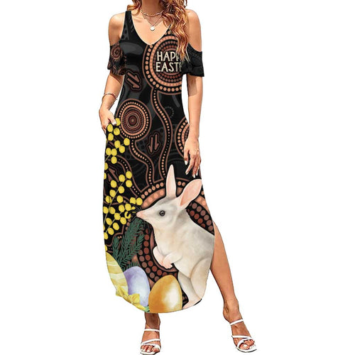 Australia Easter Indigenous Personalized Summer Maxi Dress Cute Easter Bilby