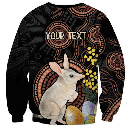 Australia Easter Indigenous Personalized Sweatshirt Cute Easter Bilby