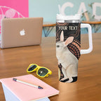 Australia Easter Indigenous Personalized Tumbler With Handle Cute Easter Bilby