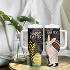 Australia Easter Indigenous Personalized Tumbler With Handle Cute Easter Bilby