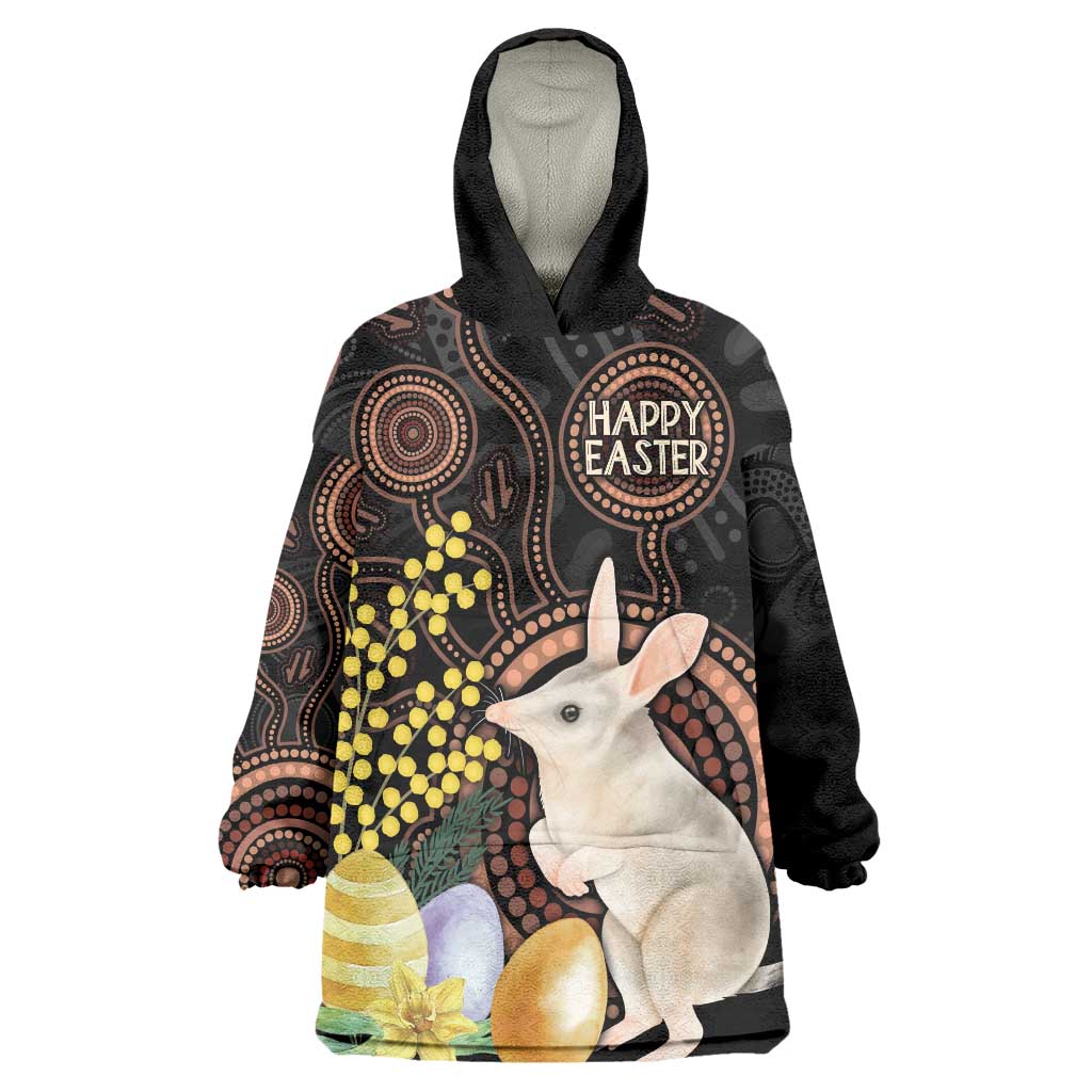 Australia Easter Indigenous Personalized Wearable Blanket Hoodie Cute Easter Bilby