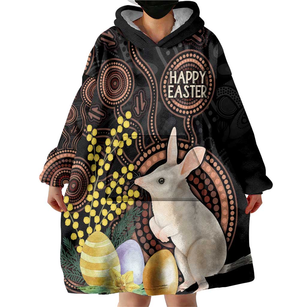 Australia Easter Indigenous Personalized Wearable Blanket Hoodie Cute Easter Bilby