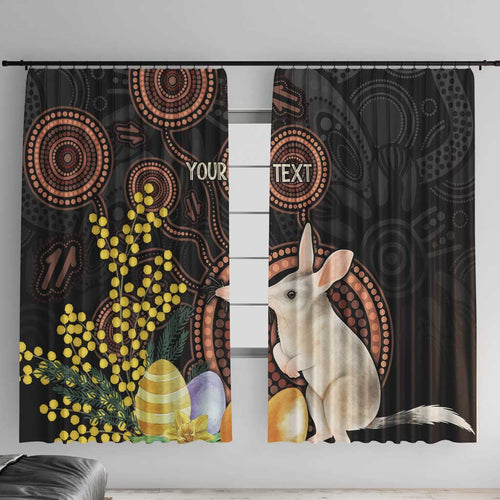 Australia Easter Indigenous Personalized Window Curtain Cute Easter Bilby
