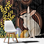Australia Easter Indigenous Personalized Window Curtain Cute Easter Bilby