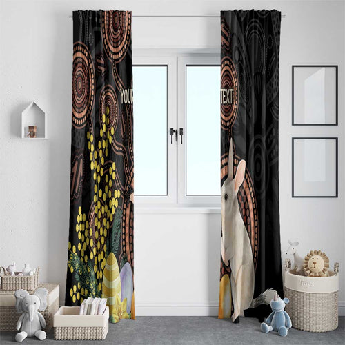 Australia Easter Indigenous Personalized Window Curtain Cute Easter Bilby