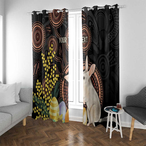 Australia Easter Indigenous Personalized Window Curtain Cute Easter Bilby