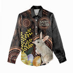 Australia Easter Indigenous Personalized Women Casual Shirt Cute Easter Bilby