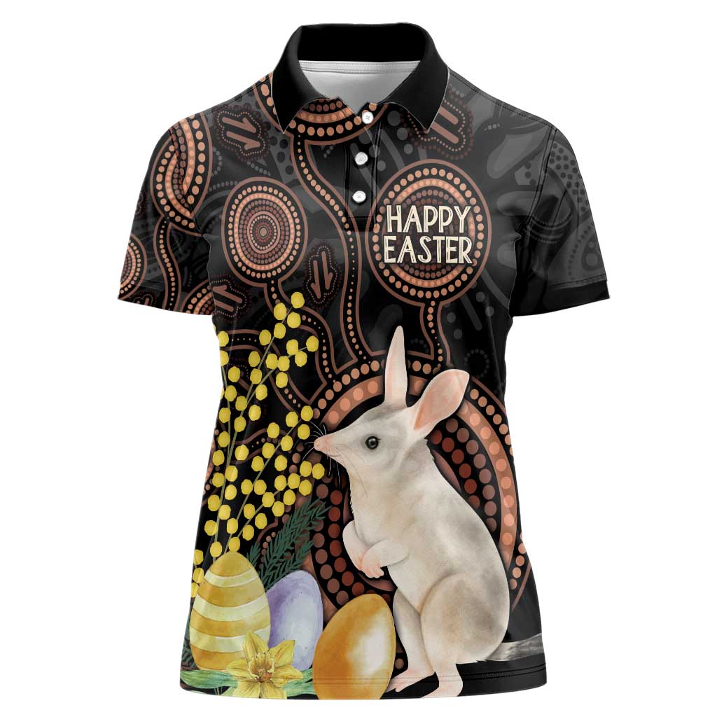 Australia Easter Indigenous Personalized Women Polo Shirt Cute Easter Bilby