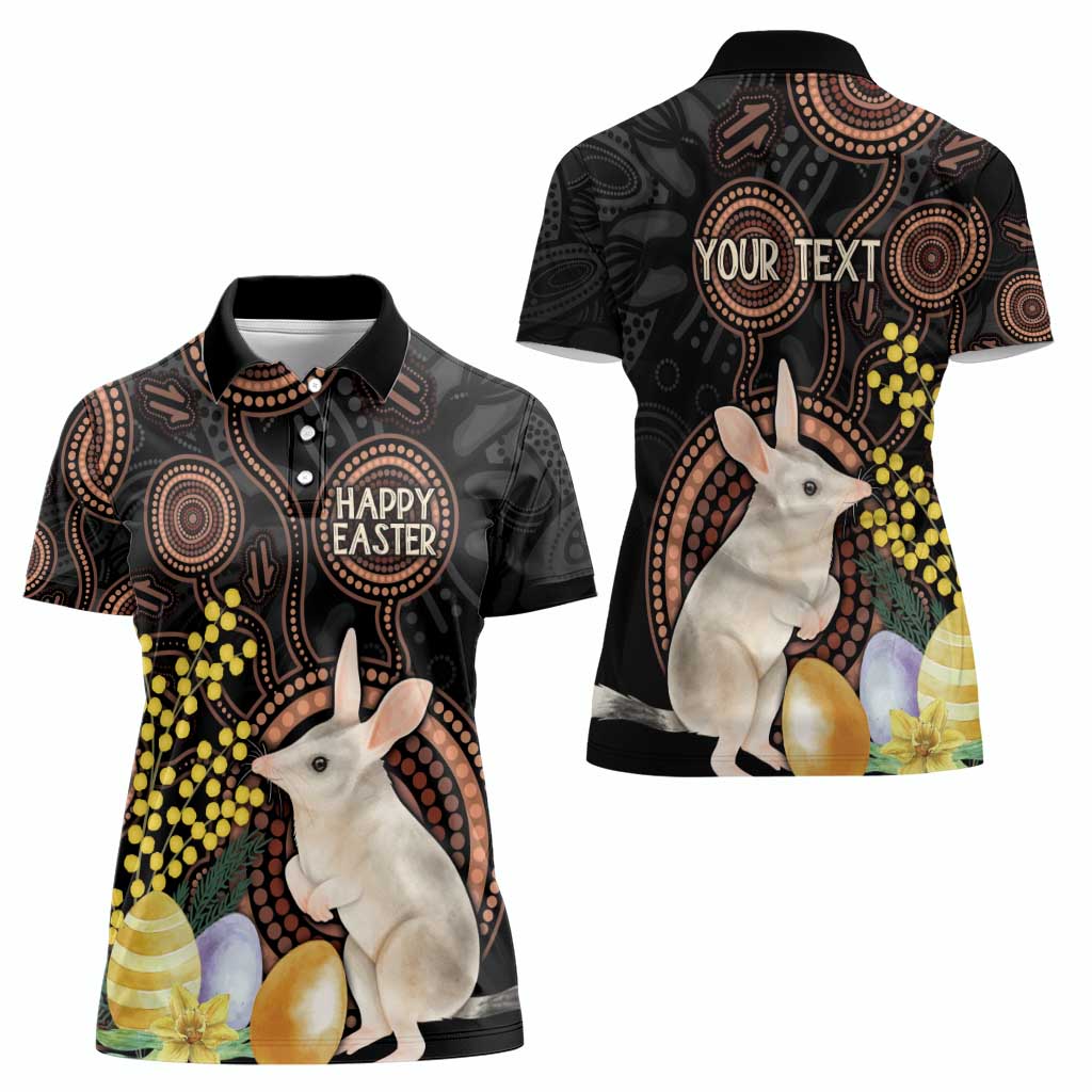 Australia Easter Indigenous Personalized Women Polo Shirt Cute Easter Bilby