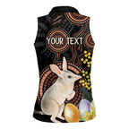 Australia Easter Indigenous Personalized Women Sleeveless Polo Shirt Cute Easter Bilby