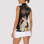 Australia Easter Indigenous Personalized Women Sleeveless Polo Shirt Cute Easter Bilby