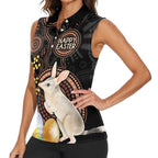 Australia Easter Indigenous Personalized Women Sleeveless Polo Shirt Cute Easter Bilby