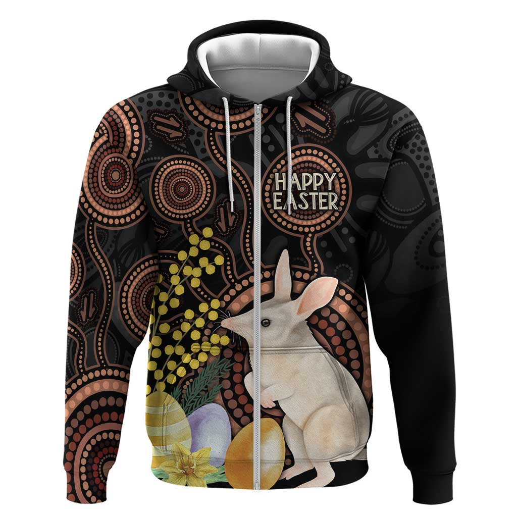 Australia Easter Indigenous Personalized Zip Hoodie Cute Easter Bilby