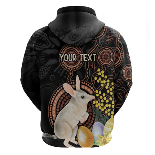 Australia Easter Indigenous Personalized Zip Hoodie Cute Easter Bilby