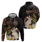 Australia Easter Indigenous Personalized Zip Hoodie Cute Easter Bilby