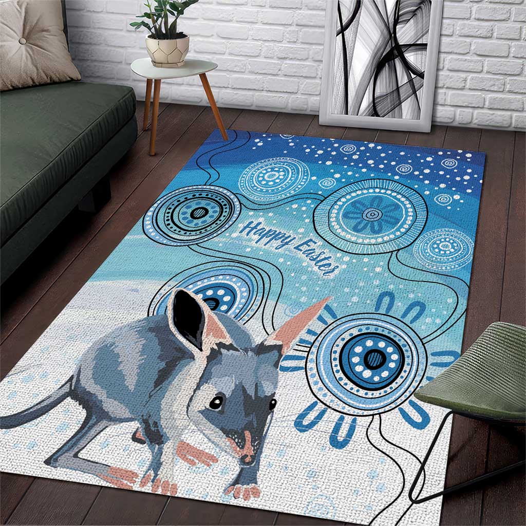 Australia Easter Indigenous Area Rug Bilby Happy Easter